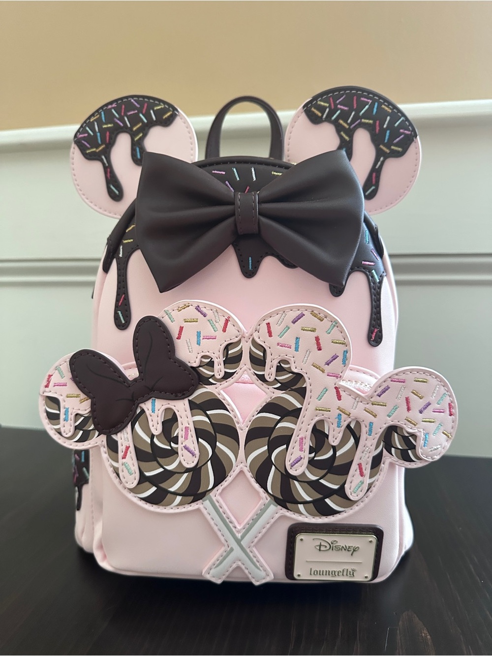 Loungefly Disney Minnie Mouse Chocolate Sprinkle Lollipop mini backpack